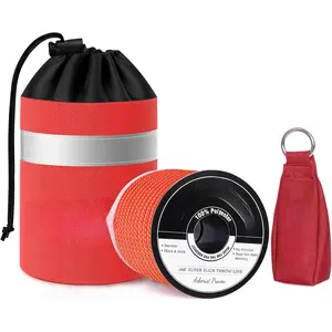 Arborist Throw Line Kit, Slick Arborist Rope Throw Weight Set with Reflective Storage Bag, 100% Polyester Rope, Arborist Equipment for High Limb, Throwing, Climbing, Tree Cutting