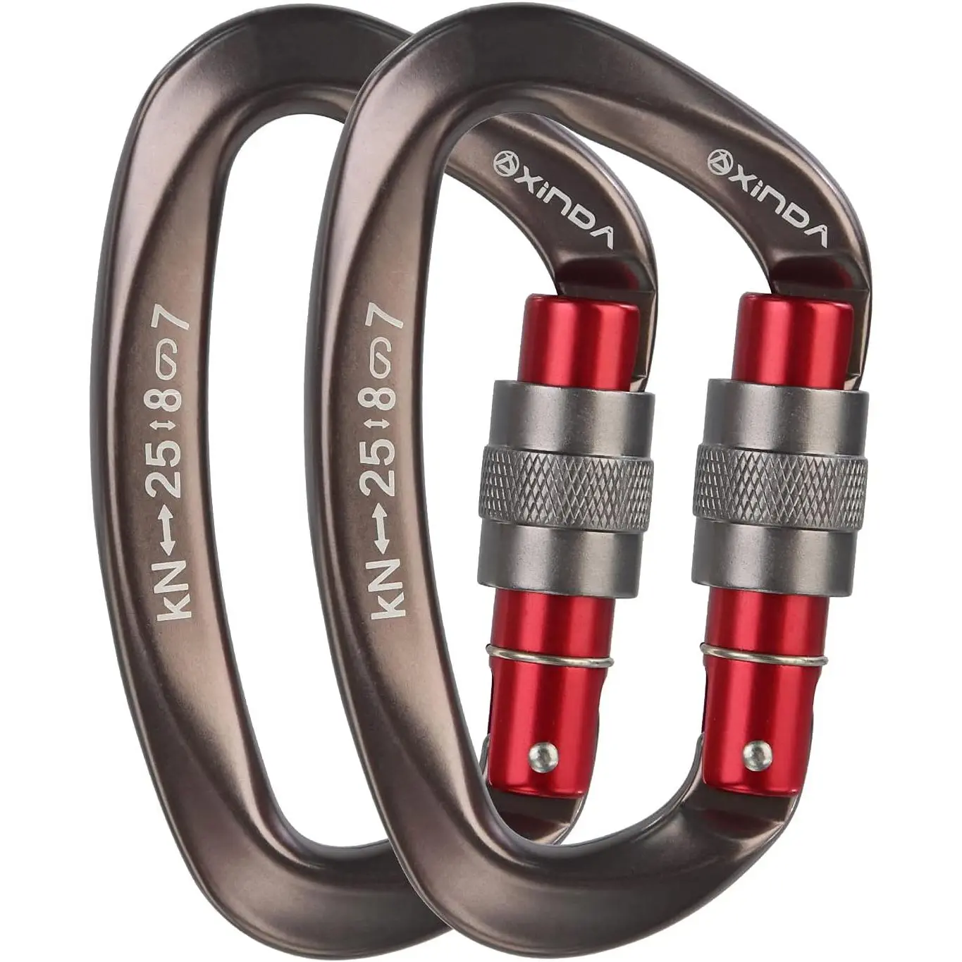 Screwgate Locking Carabiner Clip - Professional Rock Climbing Carabiner Screw Lock,Heavy Duty Carabiners for Climbing,Mountaineer,Hammock,Camping,Outdoor Equipment