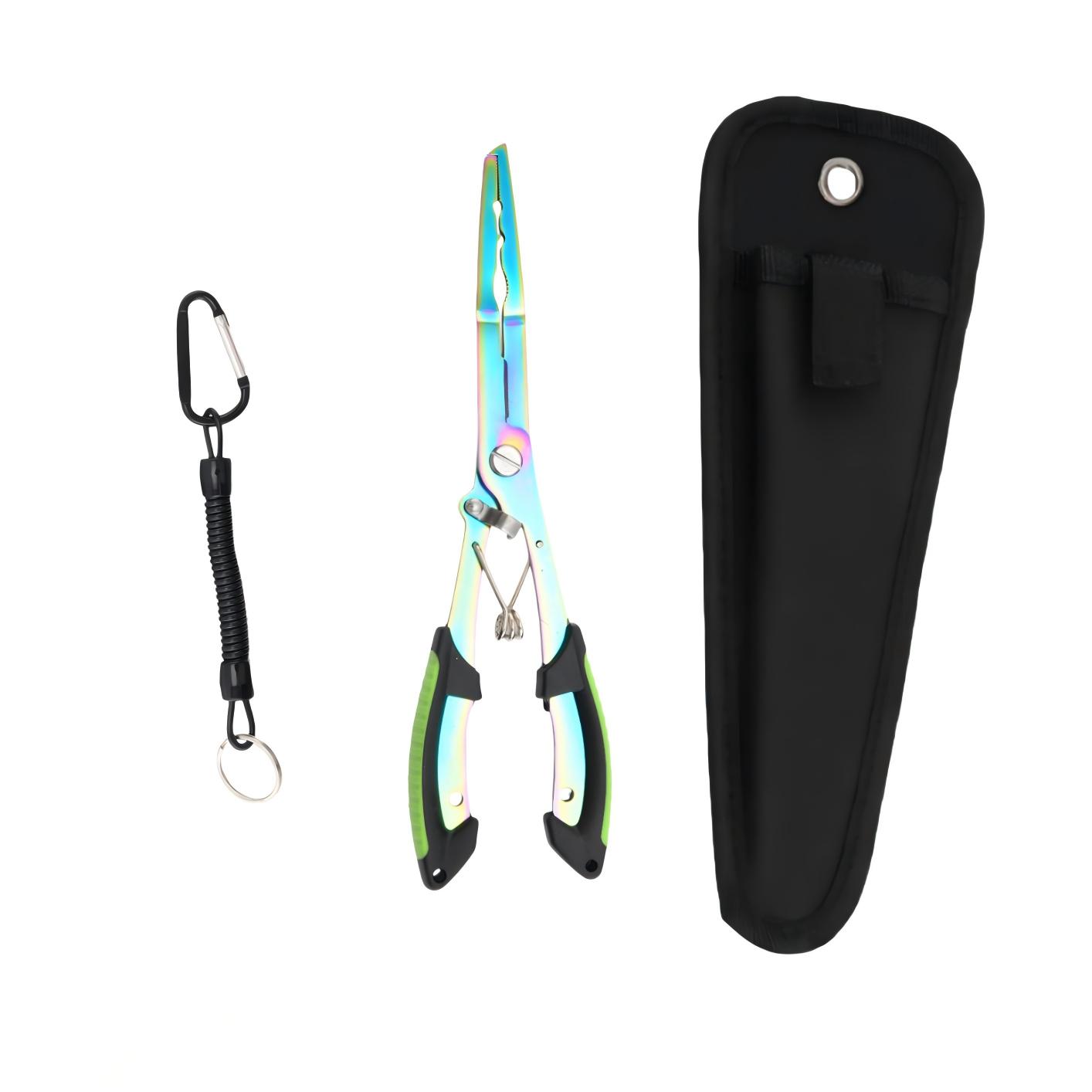Professional Fishing Set, Stainless Steel Pliers with Carry Bag & Fishing Lanyad, Outdoor Recreation EquipmentPerfect for freshwater & saltwater fishing, boating, camping, angling essentials, portable fishing tools