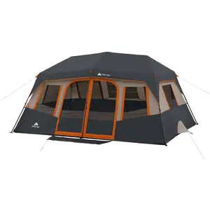 10-Person Instant Cabin Tent – 2-Room Family Camping Tent with Rainfly