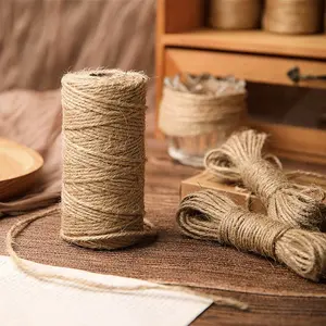 1.5mm 100m length natural jute twine, suitable for handicrafts, gifts, packaging, holiday wrapping twine, gardening, etc. Jute twine can be used for house and garden.