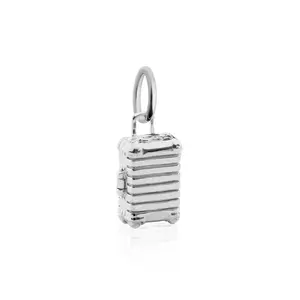 Smart Suitcase Charm Silver Medium