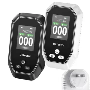 Modofo 5-in-1 Portable Air Monitor with Temperature & Humidity Display, Plug-and-Play Design, Sound & Light Alerts for Kitchen, Garage, RV & Apartment