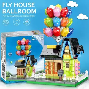 New Mini Balloon House Model Kit, Creative Building Block, Cute Building Small House Decorative Ornament, Holiday Gift