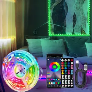 Smart LED Strip Light, USB Powered RGB Color Changing LED Light with Remote Control & APP Control, Music Sync LED Light for Bedroom, Living Room, Home Decor
