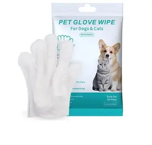 super fast Pet Glove Wipe for Dogs & Cats - 6PCS Wash-Free Deodorant Wipes for Gentle Cleaning & Grooming - Ideal for All Pets - Multi-purpose & Easy to Use
