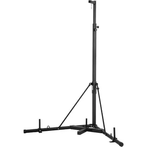 VEVOR Punching Bag Stand, Steel Heavy Duty Workout Training Equipment, Adjustable Height Boxing Punching Stand with Weighted Base, Holds Up to 140 lbs, Freestanding Sandbag Rack for Home Gym Fitness