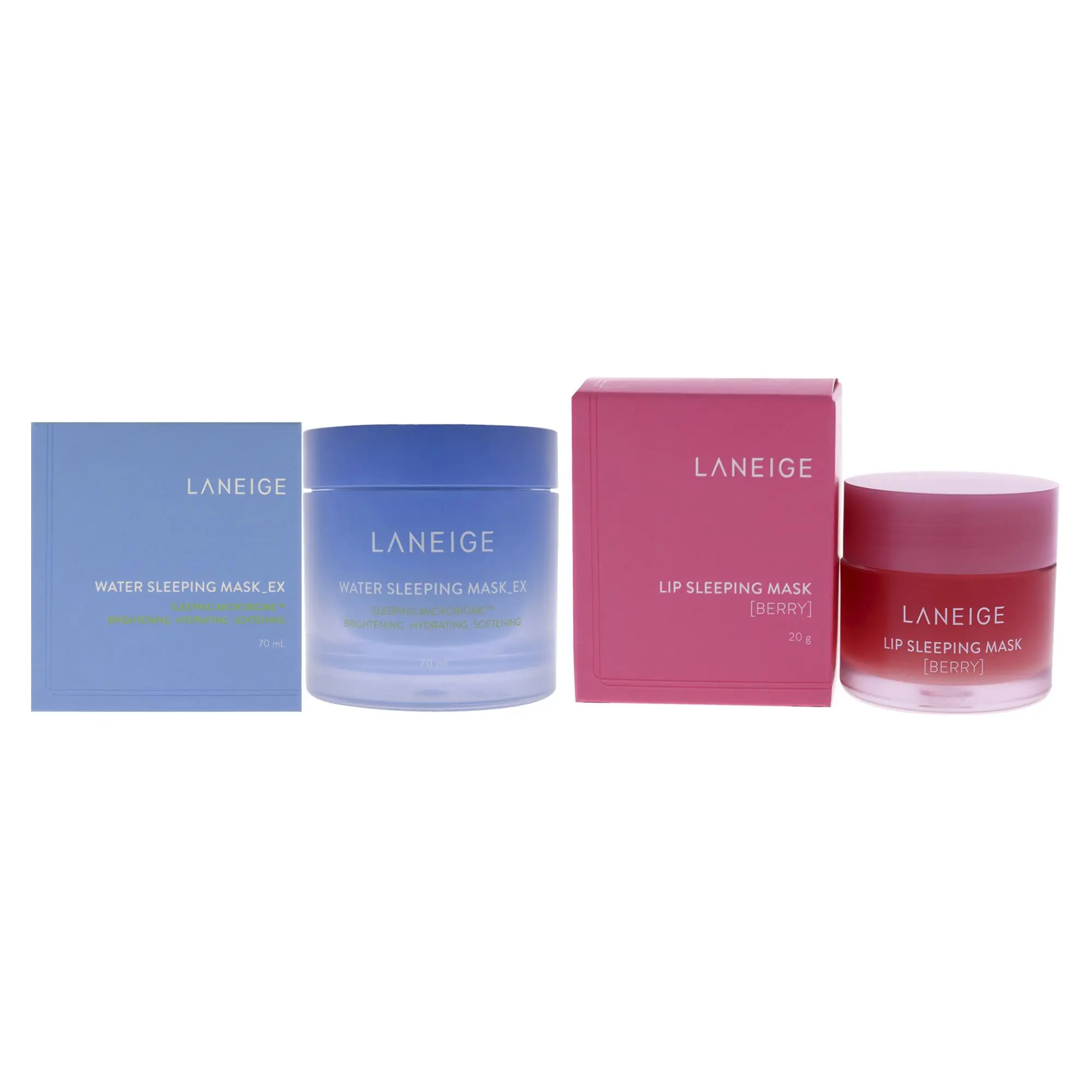 Water Sleeping Mask and Lip Sleeping Mask - Berry Kit Laneige for Unisex - 2 Pc Kit 2.3oz Mask, 0.7oz Lip Mask
