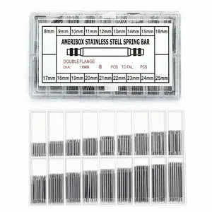 360pcs Watch PINS SPRING BARS Band Strap Link 8-25mm Repair Kit Stainless Steel