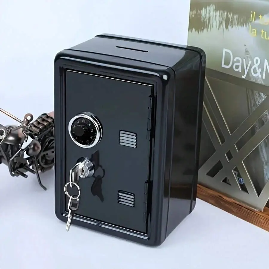 1pc Electronic Security Safe Box - Key & Digital Lock, Wall/Cabinet Mountable Design, Home & Office Protection, Electronic Safe