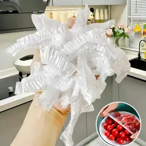 300 Reusable Elastic Food Storage Covers, Transparent Stretch Plastic Bowl and Plate Sealing Pack, Multi-Functional Kitchen Wraps for Home and Picnics