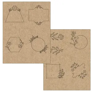Floral Frames | Printed Chipboard