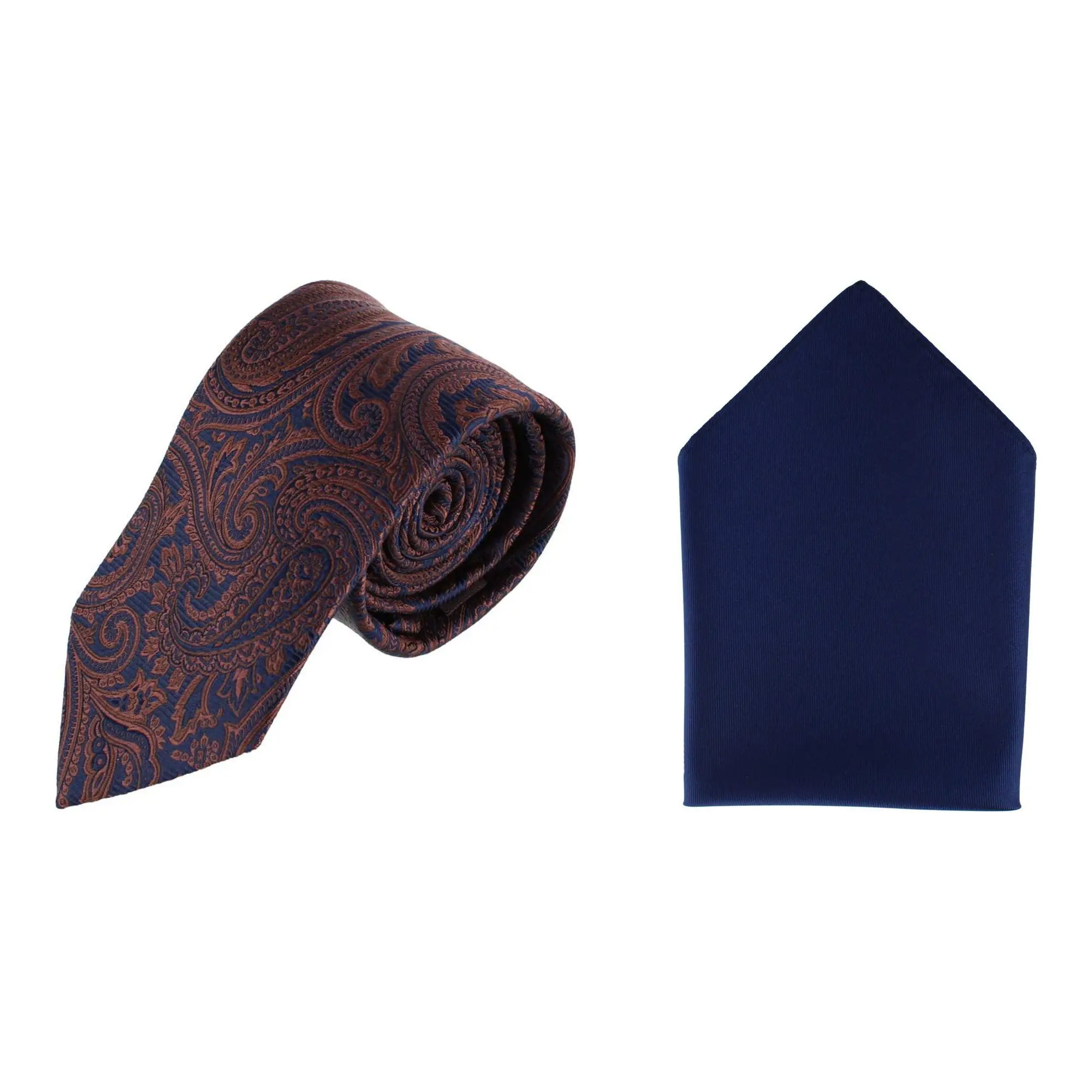 Trafalgar Sobee Paisley Silk Necktie & Gatsby Pocket Square Bundle, Ties