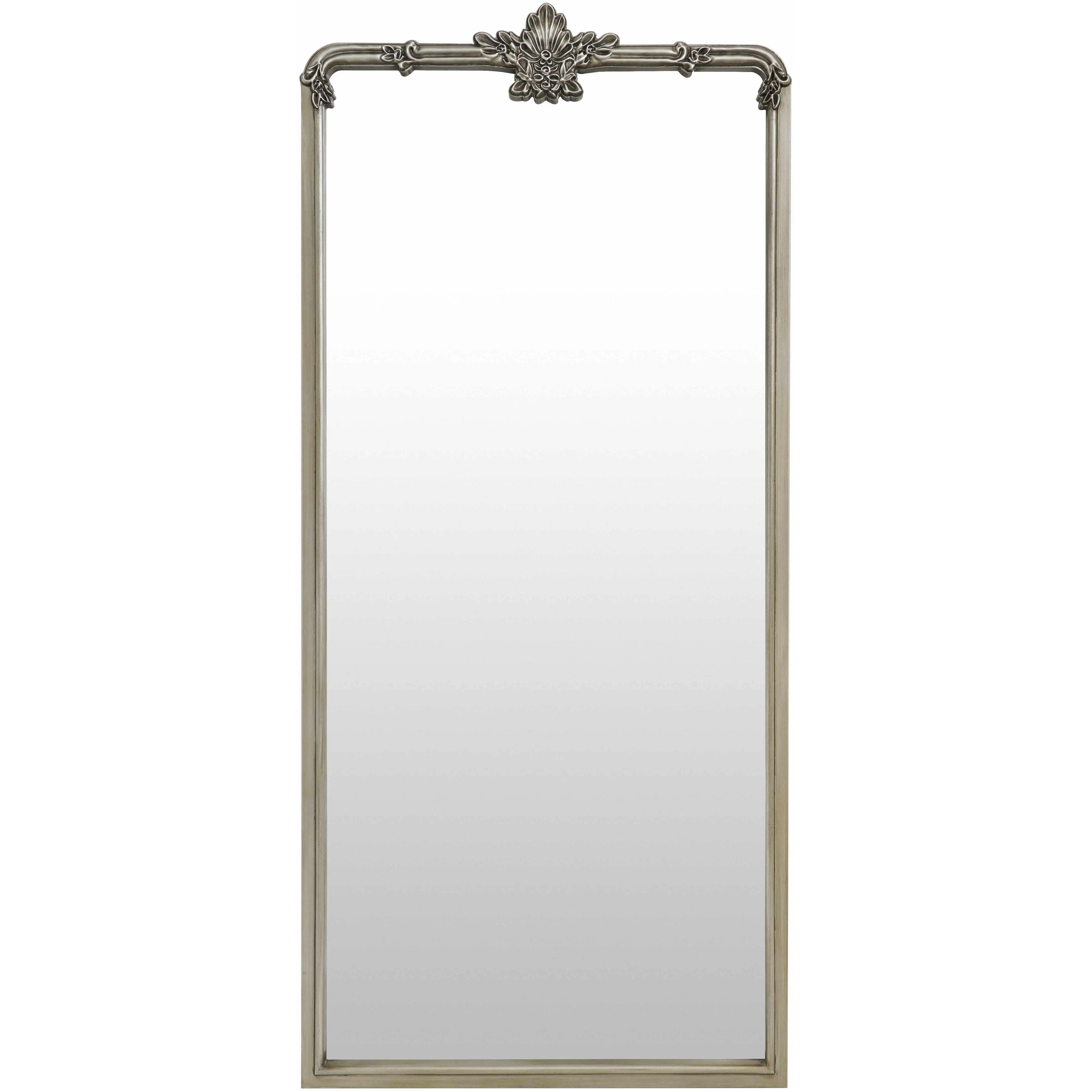 Filettole Silver Gray Frame Square Mirror - Wall Mount Decorative Mirror, Compact Home Decor Accent