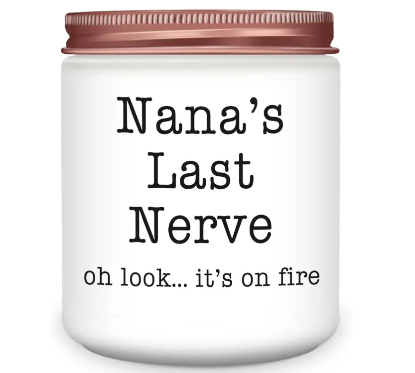 Nana Gifts from Grandkids Granddaughter Grandson, Funny Happy Thanksgiving Mothers Birthday Christmas Gift Ideas for Nana Grandma, Lavender Scented Candle