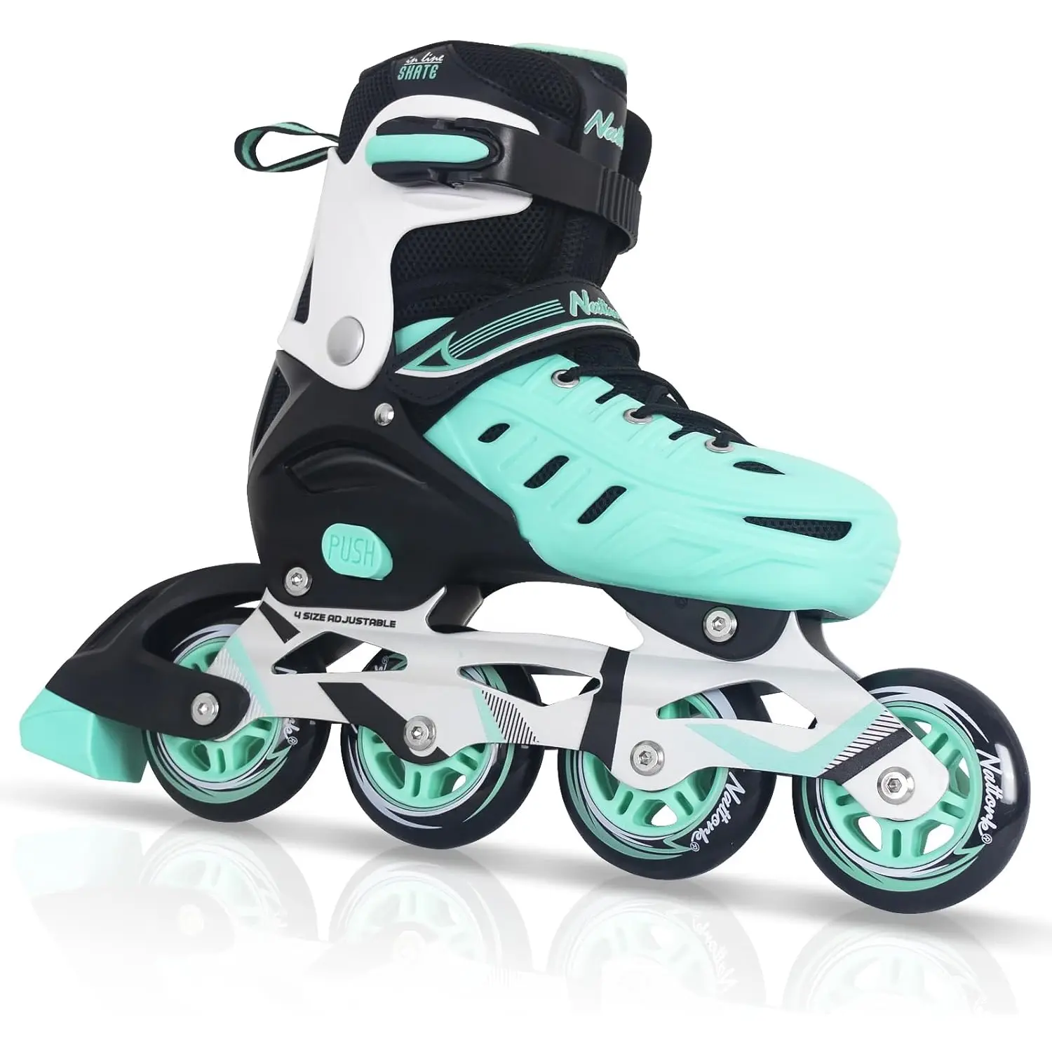 Inline Skates for  and  Men Women, 4 Sizes Adjustable  Roller Skates Beginner for  & Adult