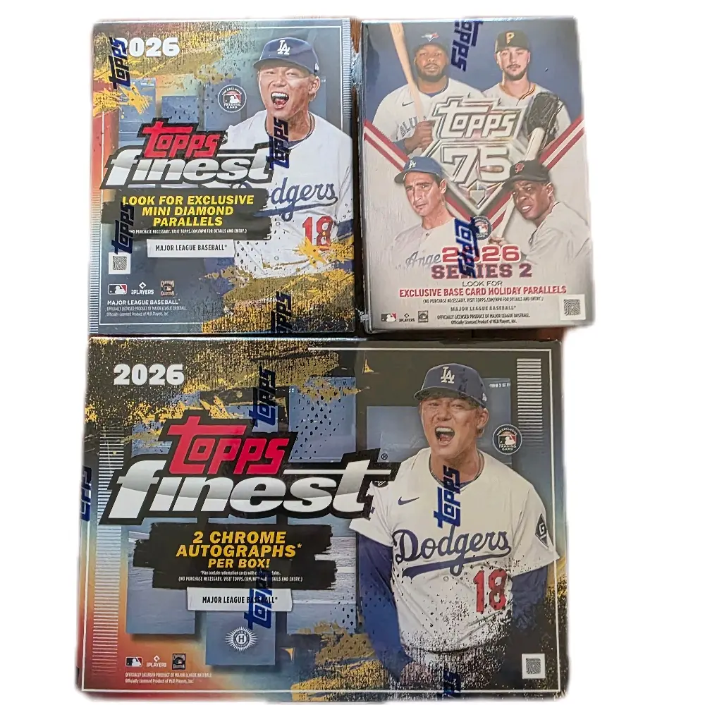 B665- 1-2026 Topps Finest Baseball Hobby, 1-2026  Topps Finest Mega  and 1-2026 Topps Series 2 Blaster Box Break