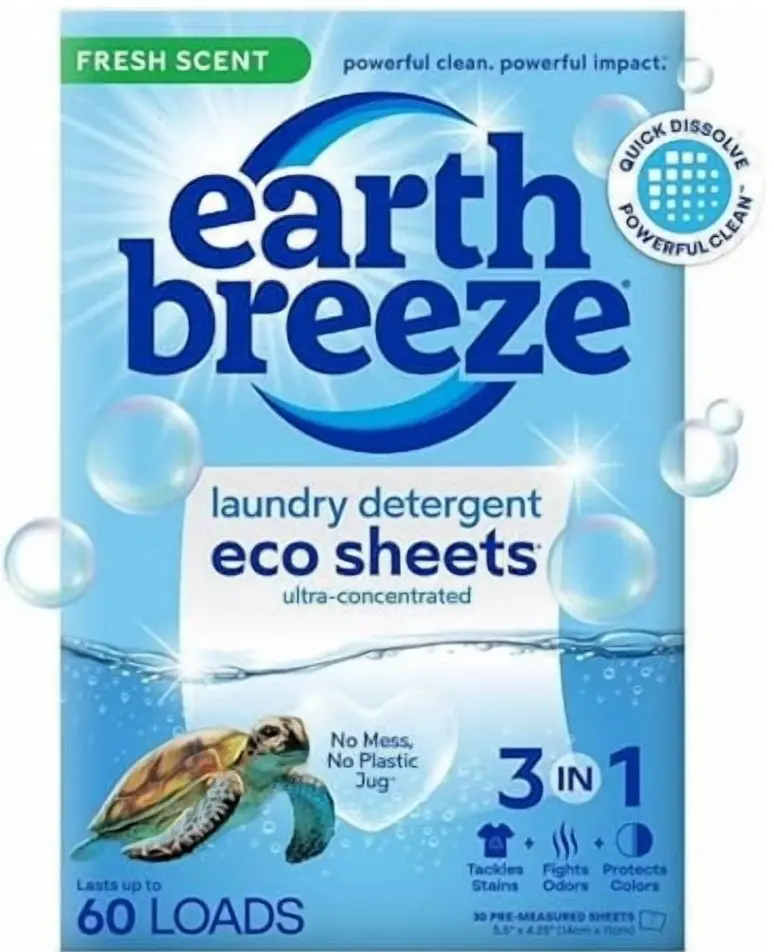 Eco Laundry Detergent Sheets — 60 Loads, Zero Plastic, Fresh Scent