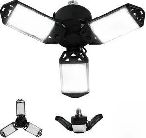 LED Garage Light, 80W 8000 Lumen Ceiling Lights with 3 Adjustable Panels, 6500K Daylight Light Bulb Fixture LED Lights for Garage, Workshop