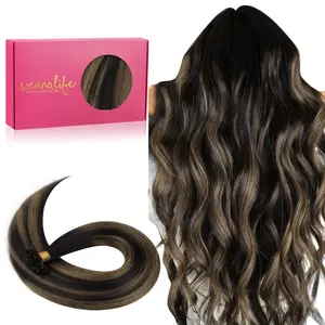 WENNALIFE U Tip Hair Extensions Real Human Hair 50g 50s 14in-24in Light Blonde Highlighted Golden Blonde Remy Hair Invisible Straight Keratin Bond Hot Fusion Hair summer hair extensions #DealsForYouDays