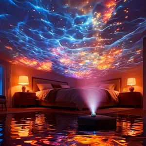 LED Northern Lights Aurora Magic Ball Lamp, Remote Control Galaxy Star Night Light for Bedroom Ceiling Game Room