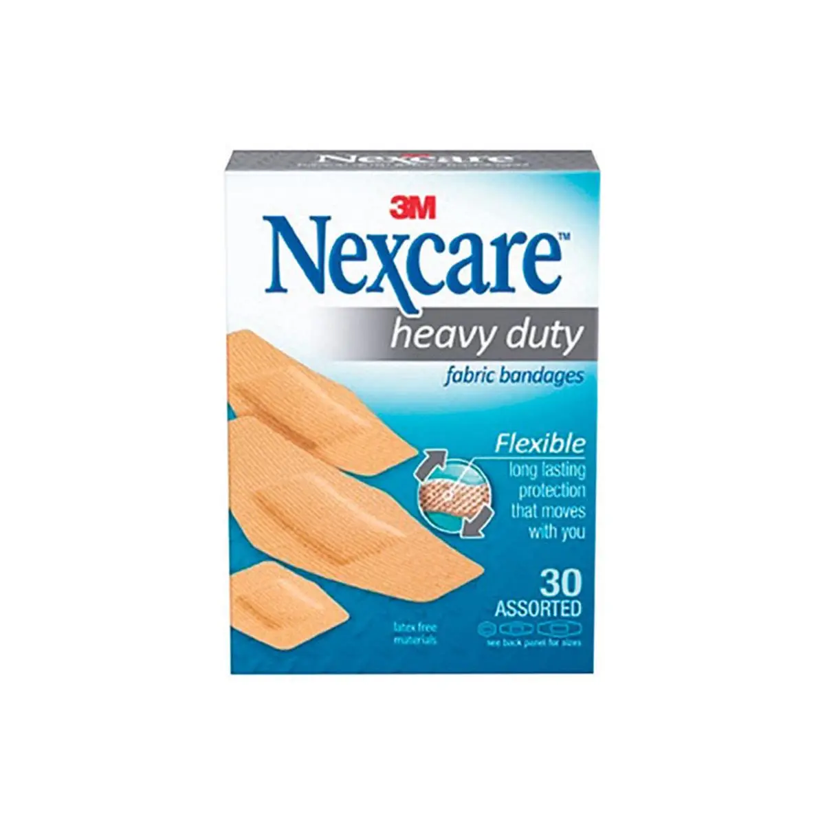 Nexcare Nexcare Heavy Duty Fabric Bandages, Pack of 30 - 6 per Case, Yard Work, Camping