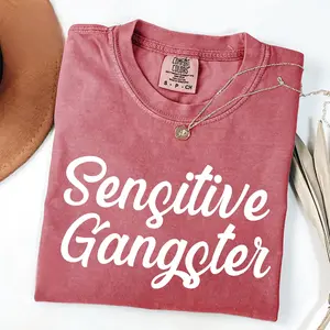 [Sale up to 30%]  Comfort Colors Sensitive Gangsta T-Shirt, Reality TV Show Gift T-Shirt, Meme God Forbid I'm a Sensitive Gangster Love Saying Island Huda I'm a Mommy Mamacita