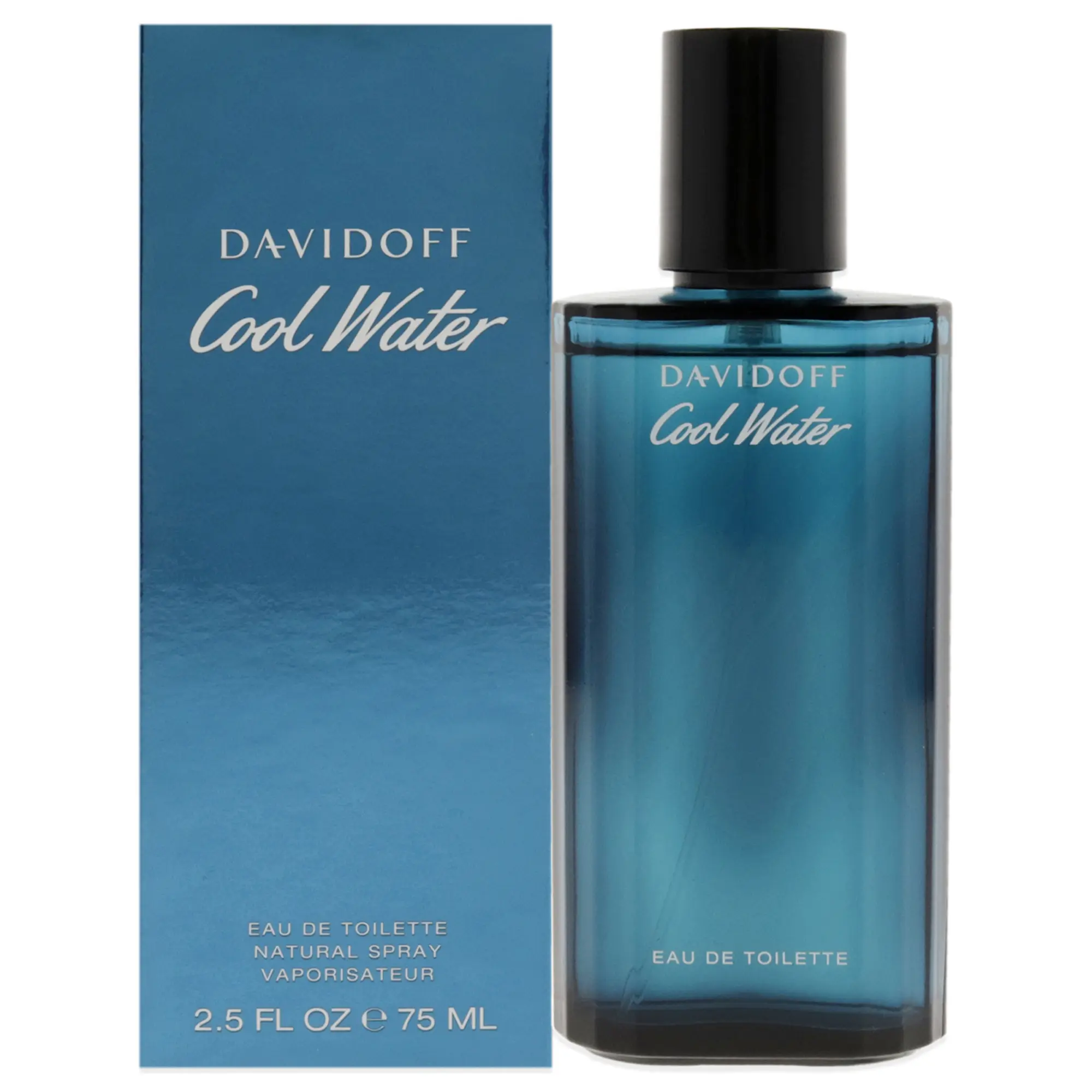 Davidoff Cool Water Invigorating EDT Spray for Men - 2.5 oz, Eau De Parfum Bottle Unisex Fragrance