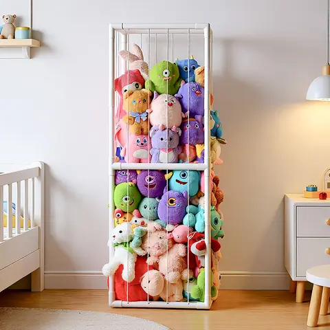 Stuffed Animal Zoo Storage Organizer PVC Large Plushie Holder for Toddler Room Playroom Aesthetic Nursery Furniture Toy Display Extra-large Capacity Design tiktokshopspringglowup summervibes, Storage Organization, Apartment Accessories