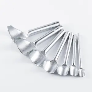 Jyvrixa 7Pcs Leather Craft Tools Precision Arc-Shaped Half Round Punch Set & Edge Cutters for Belt, Wallet, and Bag Making (Sizes from 10mm to 40mm)