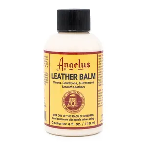Angelus Leather Balm 4 fl oz - Leather Conditioner, Safely Cleans, Conditions, & Preserves Smooth Leathers. For Shoes, Jackets, Bags, Purses