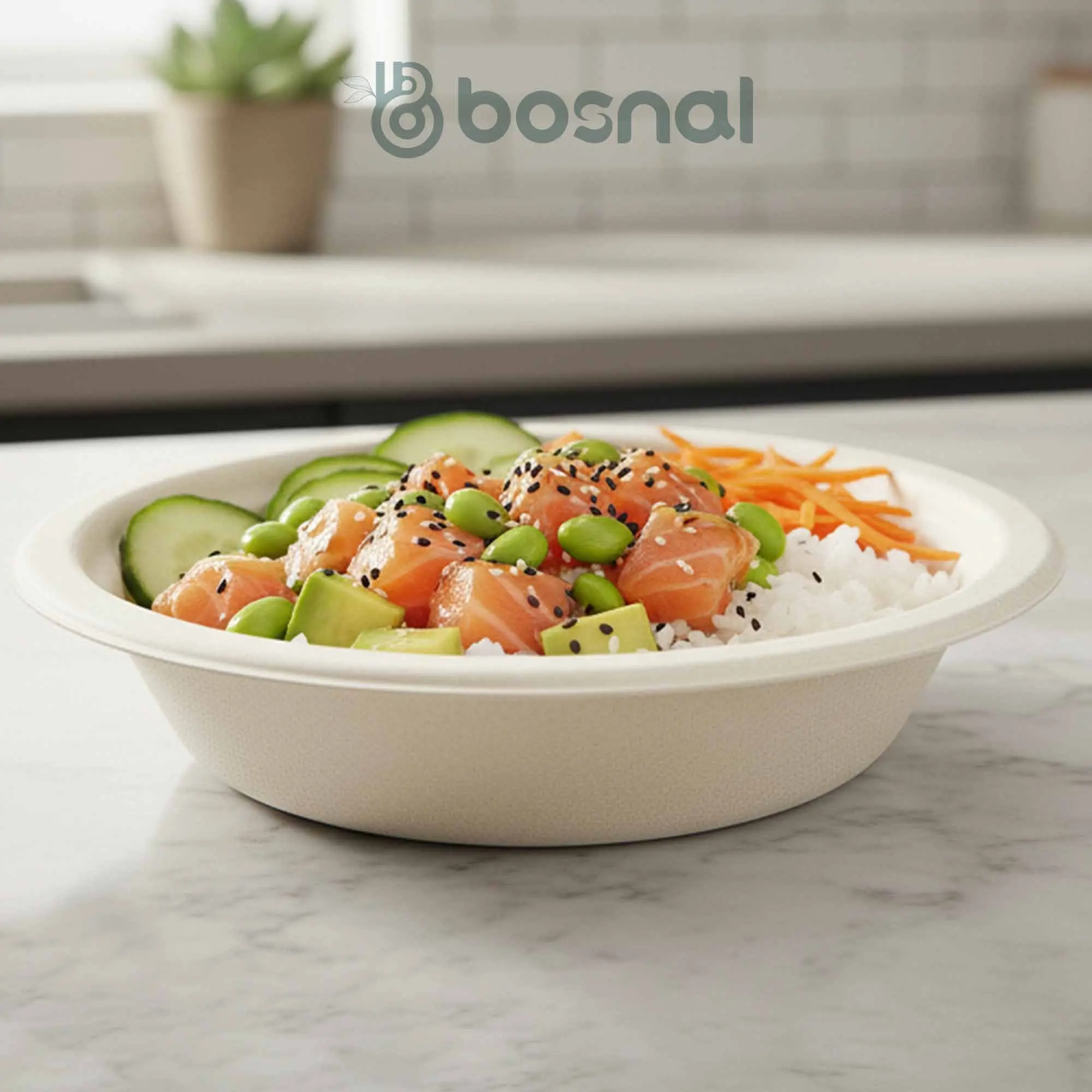 16 Oz Compostable Bowls, Sugarcane Bagasse Disposable Round Bowls, Biodegradable, Microwave Safe, BPA-Free