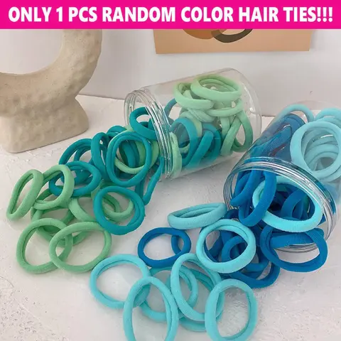 Women's Thick Seamless Brown Solid Round Band Bulk Hair Tie - 1pc Random Color, High Elasticity Soft Material, Elastic Hair Band, Ponytail Accessory for Daily/Workout, No Damage Holder for Women/Kids, Valentine's Day Gift (Not For Sale), Bulk Hair Ties