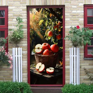 2pcs WarmStyle Apple Wall Stickers Creative Fruit Pattern Home Decor Stickers Self Adhesive Removable Living Room Bedroom Kitchen Wall Decals Kids Room Kindergarten Wall Art Decor Eco Friendly PVC Wate