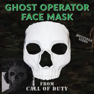 Ghost Operator Face Mask from Call of Duty - Video Game Prop