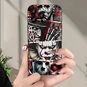 A creative and hot-selling horror pattern mobile phone case suitable for iPhone 16 15 14 13 12 11 XS XR X 7 8 Plus Pro Max Mini