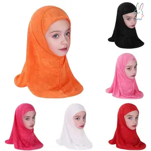 ERT-Bright Color Hijab for Little Girls Years Old, Ethnic Headscarf