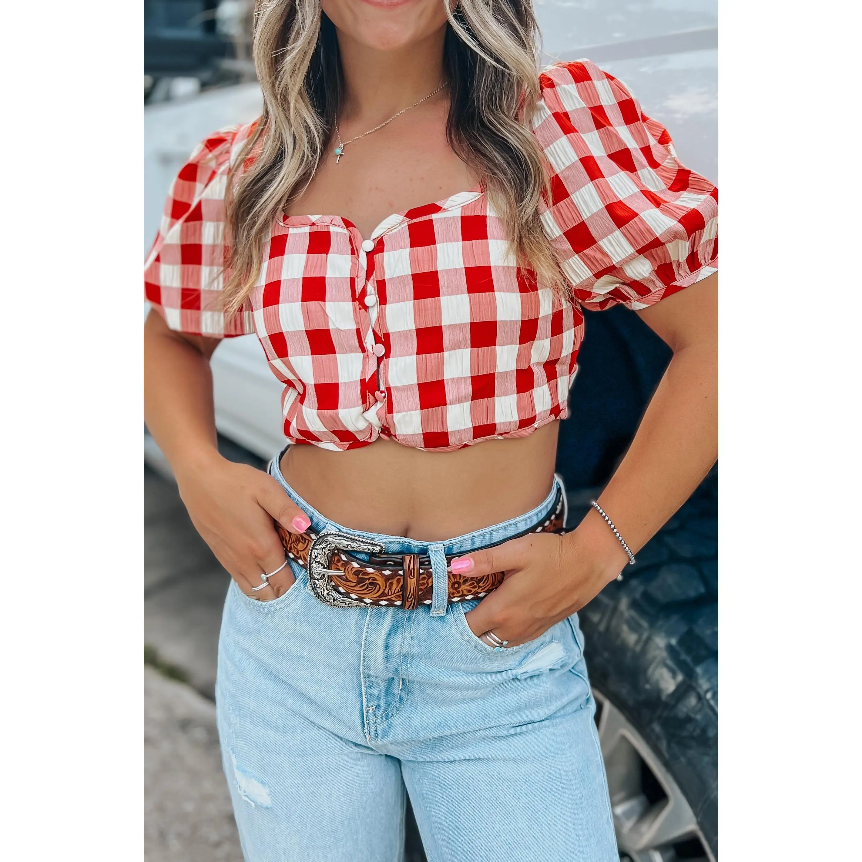 Red Gingham Top Red Gingham Top