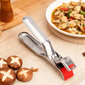 Stainless Steel Hot Plate Gripper, Multifunctional Hot Bowl Dish Holder, Anti-Scalding Clips, Practical Kitchen Tongs for Bowls Pans Oven Steamer Microwave, Multifunctional Kitchen Tool, Kitchen Utensils Gadgets, Cooking Accessories, Durable Kitchenware