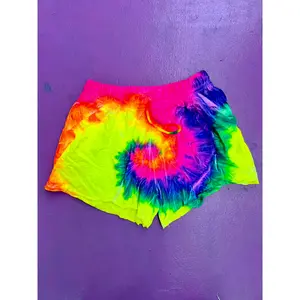 Neon Rainbow Tie-Dye Shorts - Blank