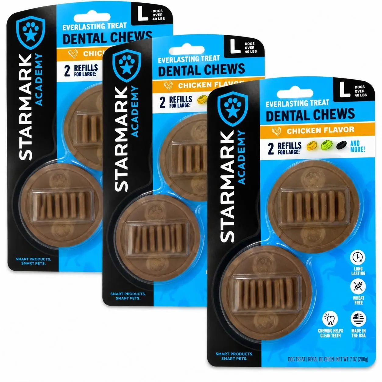 Starmark Everlasting Treat Refill Large, Medium, Small Dogs 3-pack