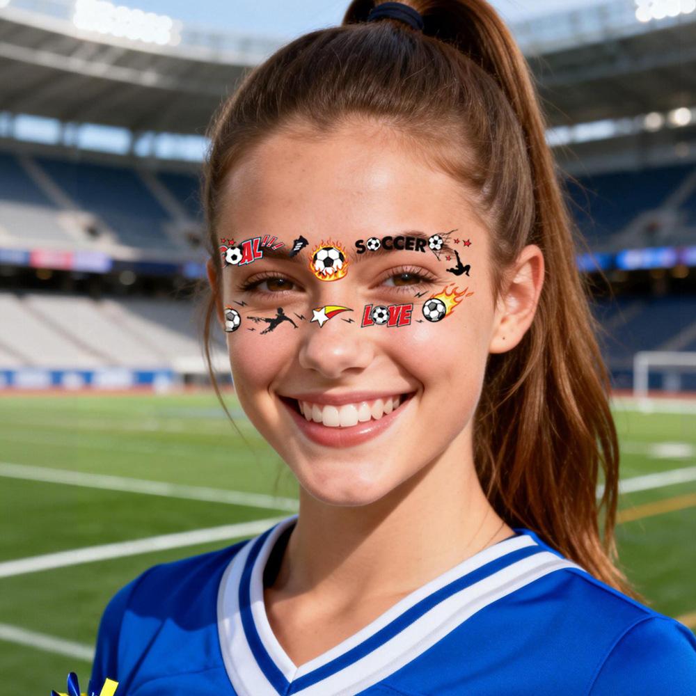 Cross-border supply World Cup football tattoo stickers, temporary face tattoo stickers for fans and cheerleaders to support the event
