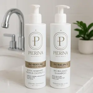 Pierina's Bio Deluxe Hair Regimen Duo Shampoo & Conditioner Nourishing Gentle Sulfate-Free Paraben-Free Daily Use