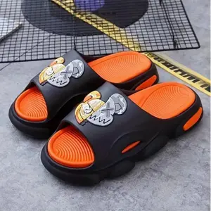 Orange & Black CloudStride EVA Slides - by DripAlertt