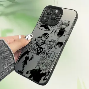 Soul Eater Anime Smartphone Casing - Shockproof Matte Finish, Fashionable Phone Strap, Compatible with iPhone 11-17 Pro Max & Mini, Viral Anime Gift for Fans, Cellphone Accessories for Mobile Devices