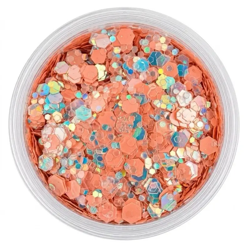 Reese & Riley Co. Phoenix Chunky Mix Glitter - Premium Neon Orange Neon Chameleon, a Little Goes a Long Way, for Resin Art Tumblers, DIY Crafts