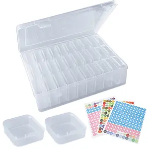 Transparent Plastic Storage Box Set with Small Containers, Perfect for Beads Jewelry and Crafts, Organize Your Accessories, Clear Plastic Boxes