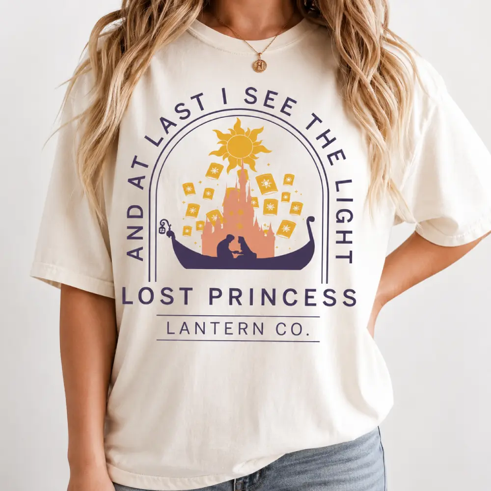 Retro Tangled Princess & Flynn Rider Matching Tee - Magic Kingdom Trip 2024 Shirt Cotton Fit
