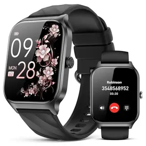 【2026 upgraded】 New Multi-functional Smartwatch,﻿Touch Screen Watch,Smart wearables,Advanced Outdoor Fitness Smartwatch,Bluetooth Call  HD Screen,Dynamic Dials Messages Push 100+ Sports Modes, High Battery Life,Daily Heart Rate & Sleep Monitor(Black)