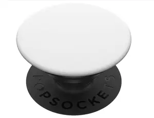 PopSockets Phone Grip with Expanding Kickstand, Adhesive Grip - White on Black